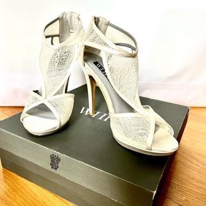 Vera wang White Lace high heels size 8.5